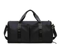 Questa borsa da palestra unisex è ideale per gli allenamenti e i weekend fuori porta. Include uno scomparto per le scarpe e uno per gli indumenti. (Nero, Piccolo)