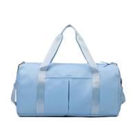 Questa borsa da palestra unisex è ideale per gli allenamenti e i weekend fuori porta. Include uno scomparto per le scarpe e uno per gli indumenti. (Azzurro, Grande)