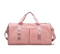 Questa borsa da palestra unisex è ideale per gli allenamenti e i weekend fuori porta. Include uno scomparto per le scarpe e uno per gli indumenti. (Rosa, Piccolo)