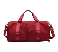 Questa borsa da palestra unisex è ideale per gli allenamenti e i weekend fuori porta. Include uno scomparto per le scarpe e uno per gli indumenti. (Rosso, Grande)