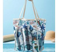 Questa borsa da spiaggia, chiamata anche borsa a tracolla o borsa casual, presenta un design a stampa con elementi . È una borsa a spalla da donna pieghevole con ampia capacità, leggera e portatile, m