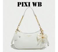 Questa borsa rosa, innovativa, alla moda e classica, è realizzata in tessuto PU impermeabile e decorata con motivi a lettere. È una borsa a mezzaluna da portare a spalla che può essere utilizzata come