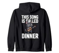 Questa Canzone Si Chiama Dinner Cat Music Felpa con Cappuccio