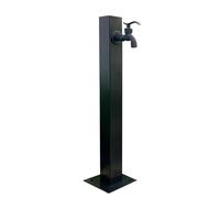 Questa Colonna d'Acqua da Giardino con Rubinetto - Rubinetto d'Acqua Esterno antigelo e antigelo - Fontana Decorativa da Pavimento in Acciaio Inossidabile 304 Nero, Dispenser d'Acqua (altezz
