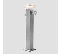Questa Colonna d'Acqua Solare a LED per Giardino, idrante da Esterno a Doppio Rubinetto da 60 cm, Design Verticale Quadrato antigelo, Perfetta per patii e Giardini.