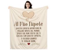 Questa coperta appartiene al miglior Nipote del mondo Spero che ogni volta che ti coccoli con questa coperta ti ricordi quanto ti voglio bene Idee Regalo Coperta per Nipote Compleanno Regalo di Natale