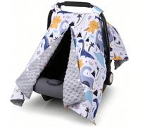 Questa copertura per sedia da viaggio 2-in-1 a tema dinosauro è adatta per neonati, bambini piccoli e bambini, e può essere utilizzata anche come copertura per l'allattamento o come cuscinetto riscald