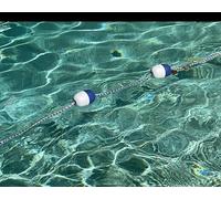 Questa Corda di Sicurezza per Piscina da 15 m con galleggianti - Divisorio per Piscina e Linea di Boe per Zona Bassa/Profonda - Barriera Galleggiante Resistente per Una Maggiore Sicurezza in