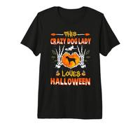 Questa Crazy Dog Lady Spinone Italiano Adora Halloween Maglietta Premium