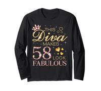 Questa Diva Rende Il 58 Favoloso 58° Compleanno Queen B-Day Maglia a Manica