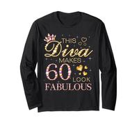Questa Diva Rende Il 60° Compleanno della Regina B-Day del 60° Compleanno Maglia a Manica