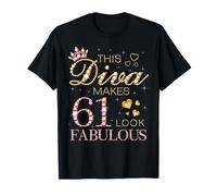 Questa Diva Rende Il 61 Favoloso 61° Compleanno Regina B-Day Maglietta