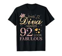 Questa Diva Rende Il 92 Favoloso 92° Compleanno Regina B-Day Maglietta