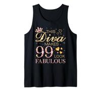 Questa Diva Rende Il 99 Favoloso 99 ° Compleanno Regina B-Day Canotta