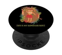 Questa è la mia camicia hawaiana Hawaii Aloha Tropical Gatto PopSockets PopGrip Adesivo
