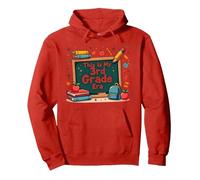 Questa è la mia Era di Terza elementare: Stravagante Avventura Scolastica Felpa con Cappuccio, Unisex per Adulti, Rosso, XXL
