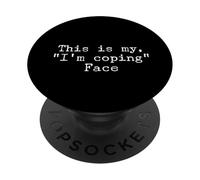 Questa è la mia faccia "I'm Coping" - Design dei caratteri angosciati PopSockets PopGrip Adesivo
