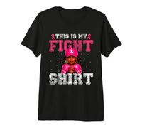 Questa è la mia Lotta Contro Il Cancro al Seno Guerriero Rosa Squadra di Boxe Maglietta Premium