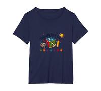 Questa è la mia Pietra miliare di apprendimento giocoso Carina dell'era Pre-K Maglietta, Donna Plus-Size, Navy, 1X