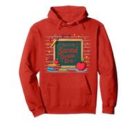 Questa è la mia seconda elementare Scuola Forniture Lavagna Felpa con Cappuccio, Unisex per Adulti, Rosso, M