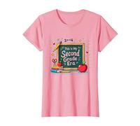 Questa è la mia seconda elementare Scuola Forniture Lavagna Maglietta, Donna, Rosa, M