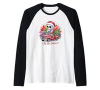 Questa è L'Arte di Skeleton Santa Truck Maglia con Maniche Raglan