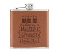 Questa È Quello Che Sembra Un Fantastico Ginnastica 6oz Hip Flask In Pelle PU