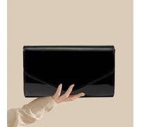 Questa è una borsa da sera in stile busta in pelle di brevetto PU. Il suo design è minimalista e liscio, con linee pulite, e la pelle verniciata lucida conferisce alla borsa un aspetto raffinato e di 