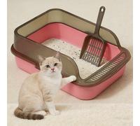 Questa lettiera per gatti semi-aperta ha un interno spazioso, dotata di vassoio e paraspruzzi, che previene efficacemente la dispersione della lettiera. Il design anti-traccia doppio è rimovibile per 