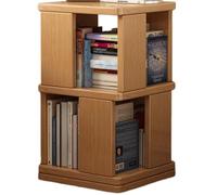 Questa libreria girevole in legno massello a 2/4 ripiani, una libreria quadrata da pavimento, può contenere 300 libri ed è adatta a soggiorni, studi, camere da letto e piccoli spazi Wood 40*40*130cm