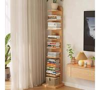 Questa libreria Invisibile da Pavimento in Legno, libreria angolare Verticale a 5/9 Ripiani, unità di scaffalatura a Scala Alta per Piccoli spazi, Soggiorno, Camera da Letto, Ufficio