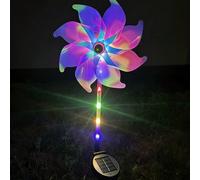 Questa luce a mulino a vento solare rotante e luminosa è perfetta per decorare il tuo giardino. Può essere utilizzata come luce notturna da giardino, decorazione da giardino, o per decorare pareti, fa