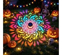 Questa luce solare da parete a mandala può essere utilizzata come luce solare da giardino, perfetta per decorare pareti, giardini e tavoli, ed è anche una scelta ideale per decorazioni di Ognissanti, 