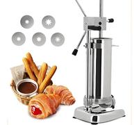 Questa Macchina per Churros, in Acciaio Inossidabile, è Dotata di 5 ugelli ed è Una pressa per Ciambelle Professionale, Ideale per Uso Domestico o in Ristorante.