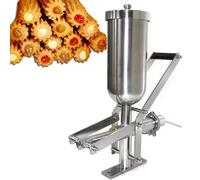 Questa Macchina per riempire i Churros con marmellata, riempitrice Manuale per Ciambelle, con capacità di 5 Litri e ugelli antigoccia, Realizzata in Acciaio Inossidabile, è Ideale per panifi