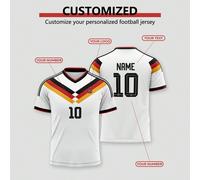 Questa maglia sportiva stile nazionale tedesca, progettata appositamente per i Mondiali, presenta strisce nei colori della bandiera nazionale ed è una maglietta sportiva. È preparata per i Mondiali 20