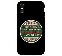 Questa maglietta si identifica come un brutto maglione natalizio divertente scherzo Custodia per iPhone X/XS