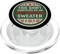 Questa maglietta si identifica come un brutto maglione natalizio divertente scherzo PopSockets PopGrip per MagSafe