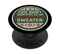 Questa maglietta si identifica come un brutto maglione natalizio divertente scherzo PopSockets PopGrip Adesivo