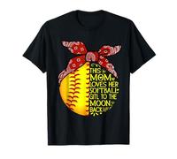Questa mamma ama la sua ragazza softball divertente bandana festa della mamma Maglietta