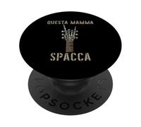 Questa Mamma Spacca Mano scheletrica musica rock chitarra PopSockets PopGrip Adesivo