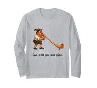 Questa Non è Una Pipa - Alphorn Gag - Ceci N'est PAS Une Pipe Maglia a Manica