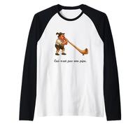 Questa non è una pipa - Alphorn Gag - Ceci N'est Pas Une Pipe Maglia con Maniche Raglan