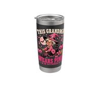 Questa nonna indossa la consapevolezza del cancro rosa Halloween Bicchiere termico in acciaio inox doppia parete