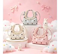 Questa nuova borsa a tracolla mini da 1 pezzo presenta pois e bordi in pizzo, offrendo un aspetto casual, semplice e alla moda. La tracolla non è regolabile. Perfetta per uscite quotidiane, viaggi e s