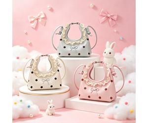 Questa nuova borsa a tracolla mini da 1 pezzo presenta pois e bordi in pizzo, offrendo un aspetto casual, semplice e alla moda. La tracolla non è regolabile. Perfetta per uscite quotidiane, viaggi e s