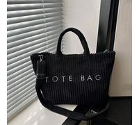 Questa nuova borsa a tracolla retrò in velluto a coste presenta un design con chiusura, è leggera e minimalista, con dettagli a forma di lettera. È dotata di una tracolla lunga e regolabile ed è una b