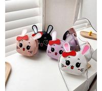Questa nuova e carina borsa a tracolla con coniglio cartoni animati è casual e minimalista, con design con cerniera e tracolla non regolabile. È molto adatta per lo shopping e i viaggi e può facilment