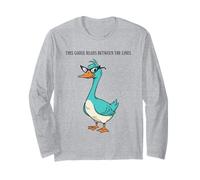 Questa Oca Legge tra Le Righe Intelligente Gioco di Parole Umorismo Maglia a Manica