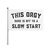 Questa orgia è sicuramente partita a rilento. Bandiere 3x5 piedi per decorazioni interne ed esterne, stendardo per processione con 2 occhielli.